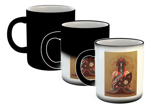 Taza Magica Getcha Japones Color Art Abanico Woman