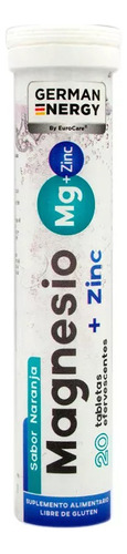 Magnesio + Zinc(20 Tabs) - German Energy Sabor Naranja