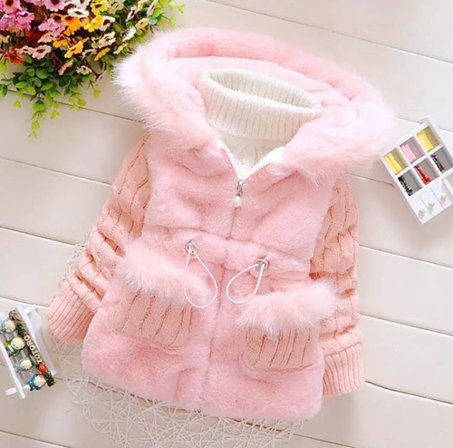 Campera De Abrigo Rosa Bebe Para Niñas Pulguiskids