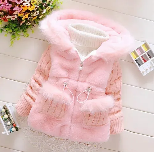 Campera De Abrigo Rosa Bebe Para Ni as Pulguiskids