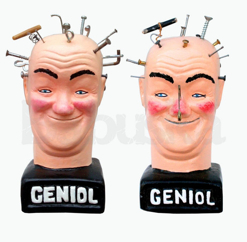 Cabeza Geniol, Pintada A Mano Diseños Originales Vintage