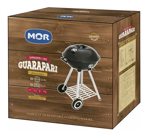 Parrillero Parrilla Portátil Mor Con Tapa - Mundo Trabajo