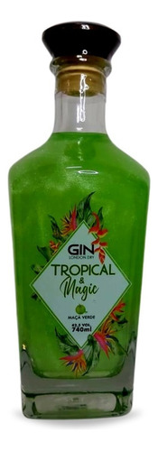 Gin Tropical & Magic Maça Verde 740 Ml - Produto Nacional