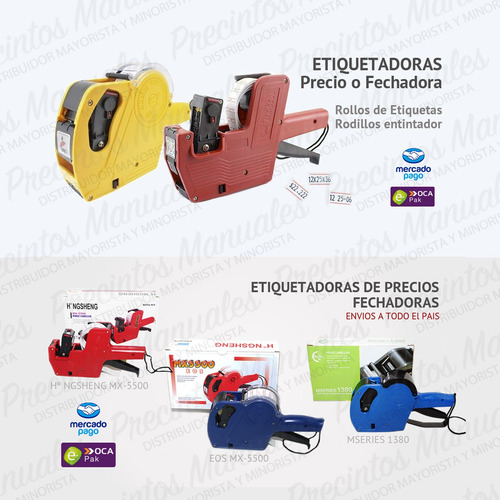 Etiquetadoras Fecha Crown Mx 2316 + 7000 Etiq Elaborado Vencimiento