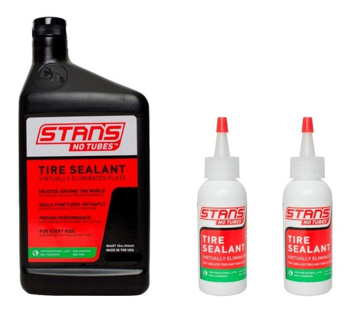 Sellador P/llantas Tubeless Stans No Tubes 1x32oz+2x2oz