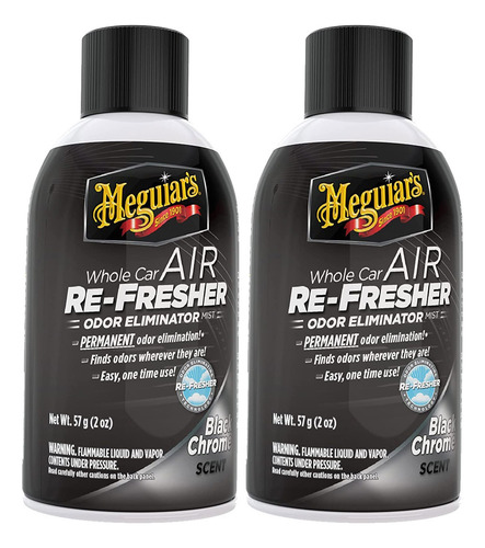 Eliminador De Olores Black Chrome Meguiars G181302 2 Piezas