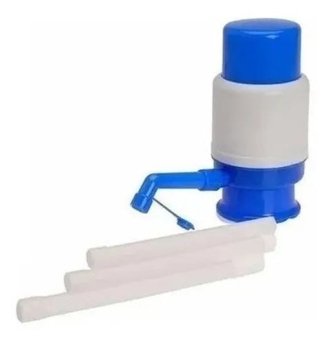 Bomba Manual Galão 10/20 Litros Água Mineral Do Bico P/ Copo Cor Azul e Branco