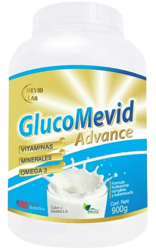 Gluco Mevid Regula Nivel De Azucar & Trata Diabetes 900grs