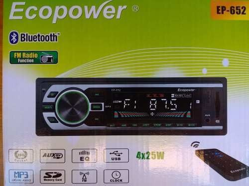 Som automotivo Ecopower EP-652 com USB, bluetooth e leitor de cartão SD