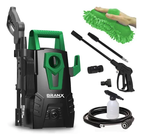 comprar Hidrolavadora Eléctrica Branx Brxh70 Negra y Verde de 1400W con 105bar de Presión Máxima 220V 60Hz