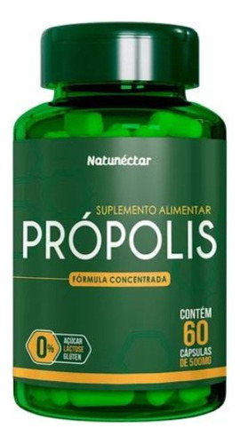 Propóleo En Capsulas 500 Mg. 60 Caps. Concentrado.