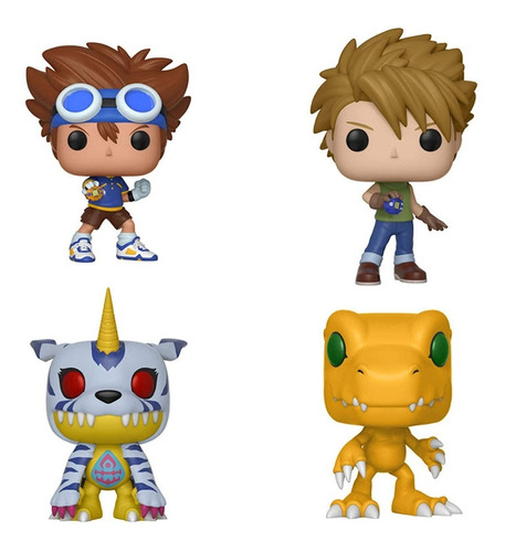 Funko Pop Digimon: Agumon, Gabumon, Matt Y Tai 