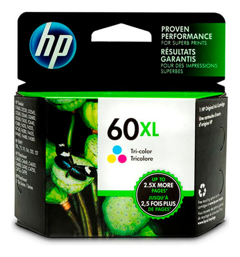 Cartucho  Hp  60xl Tricolor Deskjet D2530/d2556/f4280