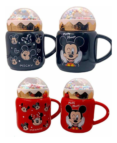 Mugs Tazas De Minnie Y Mickey Mouse Tapa Confetis
