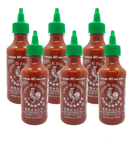 Pack X 6 - Sriracha  Tuong Ot  255 Grs. Origen Eeuu.