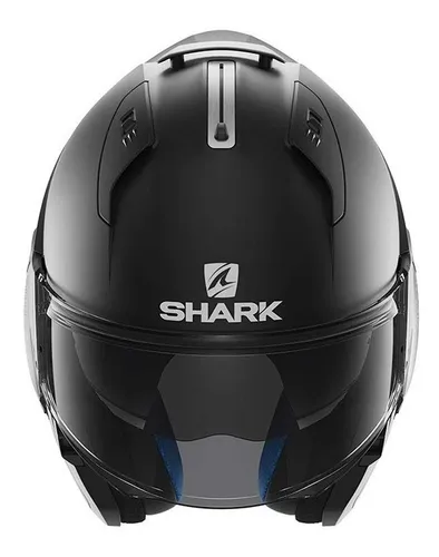 Casco Para Moto Abatible Shark Evo Es Blank Lente Interno Color