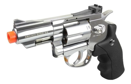 Revolver 38 Airgun Wingun Rossi Cromado 708s 2.5 Co2 4.5mm