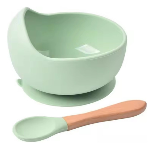 Bowl De Silicona Con Ventosa + Cuchara Para Bebés
