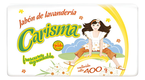 4 Barras De Jabón De Lavandería Carisma En Barra 400g C/u