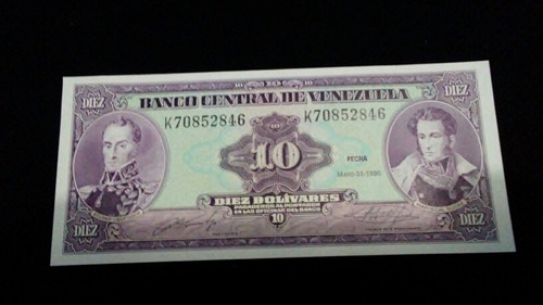 20 Billetes 10 Bolivares 1990 K Y J. Unc Consecutivos.