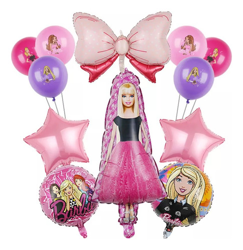 Kit Fiesta Barbie Globos Decoraciones Infantil Cumpleaños