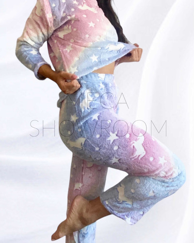 Imagen 2 de 9 de Pijama Polar Suave Mujer Invierno
