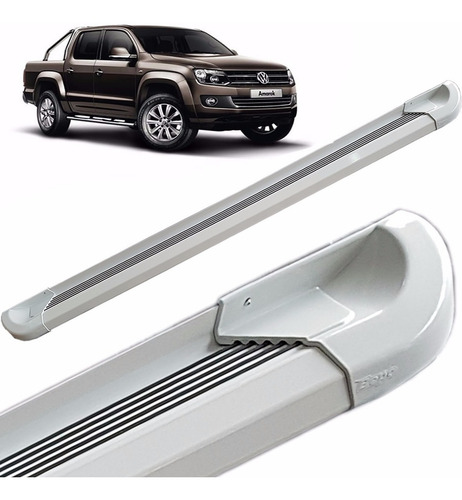 Estribos Aluminio Blanco G2 Bepo Para Vw Amarok