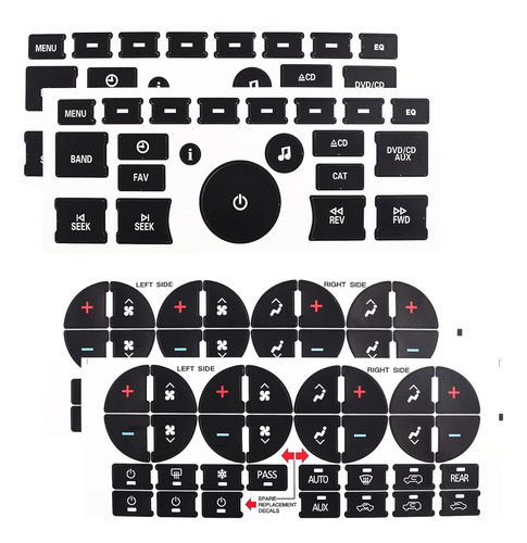 Kit De Reparación De Botones De Ca Para Chevy  Lo Mejor Par