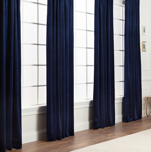 Chanasya Premium Cortinas Opacas De Terciopelo De 2 Paneles 