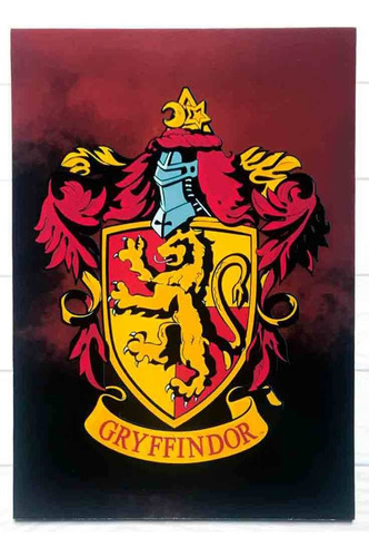 Cuadro De Madera Harry Potter Casa Gryffindor