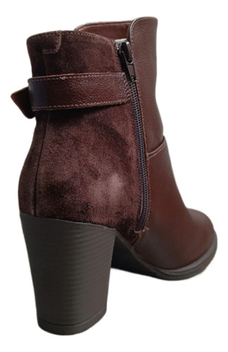 Botin Cuero Mujer Bruno Rossi Bb080 Cafe Elch Brown Gamusino