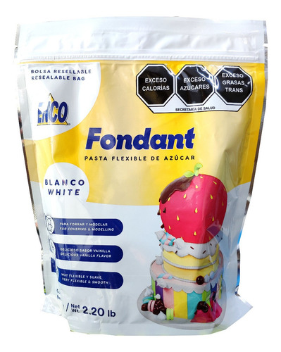 Fondant Blanco Enco Pasta Flexible De Azúcar 3kg