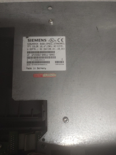 Siemens Sinumerik 6fc5210-0da20-2aa1 De Uso. (Usado)