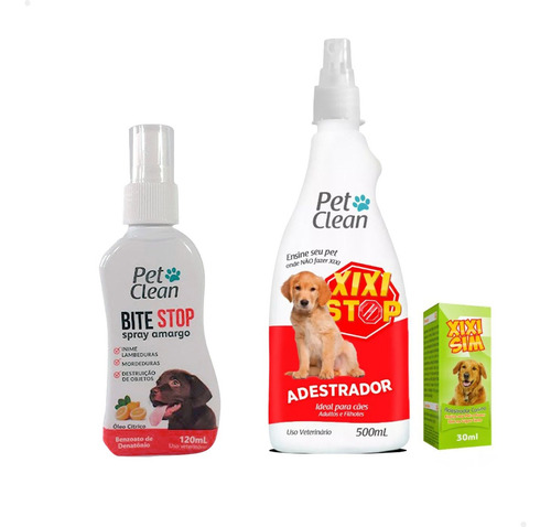 Kit Adestramento Bite Stop + Xixi Não Pode P/cães Pet Clean