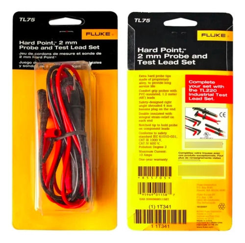 Puntas De Prueba Para Multímetro Fluke Tl75 Original