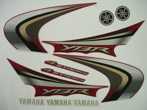 Kit Adesivo Jogo Faixas Yamaha Ybr 125 2007 Vermelha