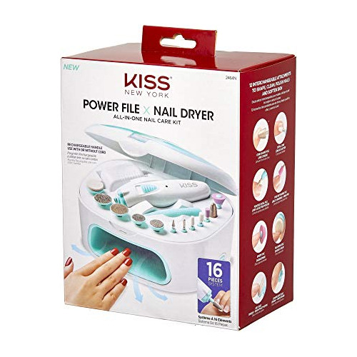 Secador De Uñas Kiss Power File X, Kit De Cuidado De Uñas To