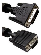Cable Dvi-a Vga Analogico Color Negro Macho Hd15 9.8 Ft 10