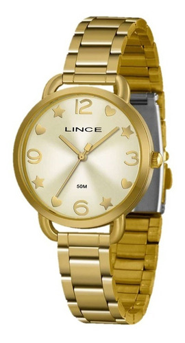 Relógio Lince Feminino Lrgh126l Kx17 Dourado