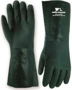 Wells Lamont 167l Peso Pesado De Pvc Guantes Totalmente Recu