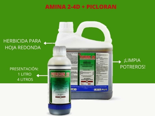 Imagen 1 de 3 de Potreron Herbicida Glifosan Y Gramoxone