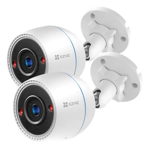 Kit 2 Camara De Seguridad Wifi Ezviz H3c 2mp 1080p Exterior