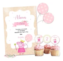 Comprar Kit Imprimible Peppa Pig Hada Editable Candy Bar 