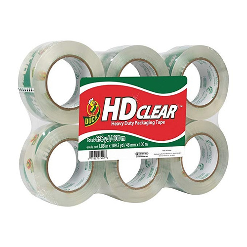 Pato Hd Clear Empaquetado Cinta, 6 Por Paquete (duc299016)