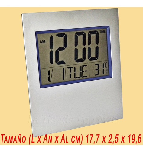 Reloj Mini Pared/ Mesa Digital Termometro Timer Alarma Fecha