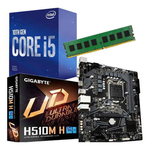 Imagen 1 de 5 de Combo Actualizacion Pc Intel I5 10400 + 8gb + Mother H410