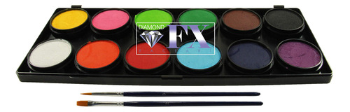 Paleta De Pintura Facial De Diamond Fx (12 Colores Esenciale