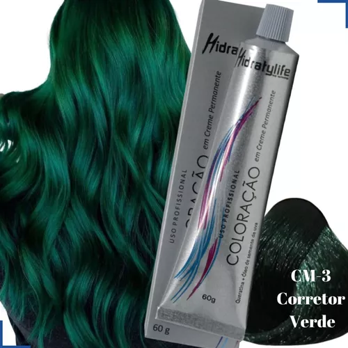 Qual tinta cabelo tem pigmento verde