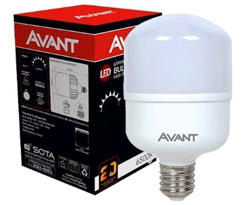 Lâmpada 40w Led Alta Potência Avant Branca Para Galpão Casa