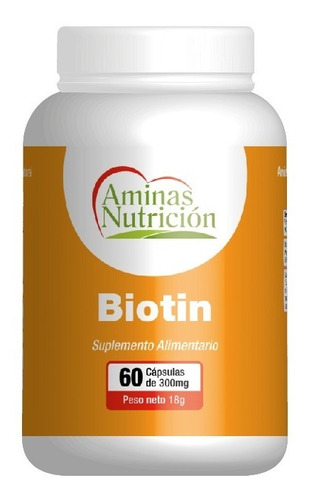 Biotina 300mg Aminas 60 Cap Uñas Pelo Piel Envio Gratis